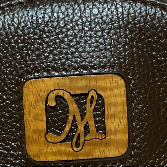 MARTIN & McAUTHUR Leather Sling Backpack Convertible Bag Large 16x …Brown - Picture 7 of 13